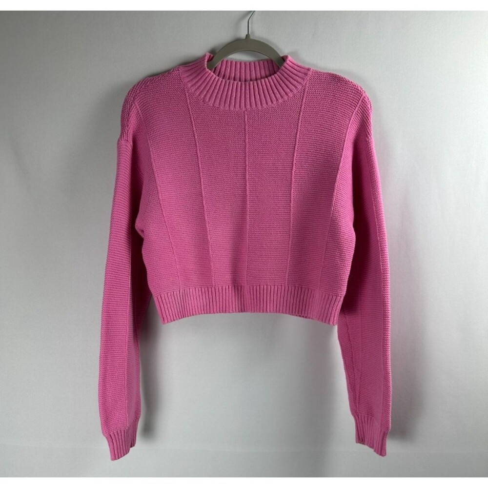 L. A. Hearts By PacSun Pink Mock Neck Cropped Sweater M‎ Barbiecore Coquette Y2K